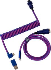 ΚΑΛΩΔΙΟ KEYCHRON CAB-3 PREMIUM COILED ANGLED USB-C TO USB-C PURPLE 1,08M (CAB-3)