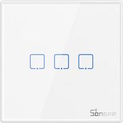 SONOFF T2EU3C-RF RF 433MHZ 3 CHANNEL TOUCH SMART WALL SWITCH WHITE