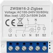 AVATTO ZWSM16-W2 ZIGBEE 2 CHANNEL SMART INTERNAL SWITCH