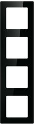 AVATTO N-TS10-FRAME-B4 FRAME FOR 4 SWITCHES BLACK