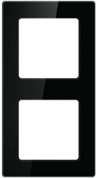 AVATTO N-TS10-FRAME-B2 FRAME FOR 2 SWITCHES BLACK
