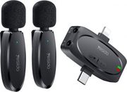 YESIDO KR15 WIRELESS MICROPHONE USB-C / LIGHTNING 2-PACK BLACK