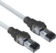 ACT IM8600-IB8600 GREY 3 METERS S/FTP CAT6A IDC 4PPOE / POE++ 100W LSZH