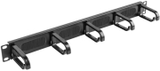 LANBERG 19'' CABLE MANAGEMENT AK-1203-B BRUSH PANEL 5 RINGS- TYPE B 1U BLACK