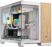 CORSAIR CASE CORSAIR 2500X DUAL CHAMBER TEMPERED GLASS MIDI-TOWER MICRO ATX WHITE/BAMBOO WOOD