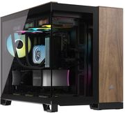 CASE CORSAIR 2500X DUAL CHAMBER TEMPERED GLASS MIDI-TOWER MICRO ATX BLACK/WALNUT WOOD φωτογραφία