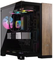 CORSAIR CASE CORSAIR 6500X DUAL CHAMBER TEMPERED GLASS MIDI-TOWER MICRO ATX BLACK/WALNUT WOOD