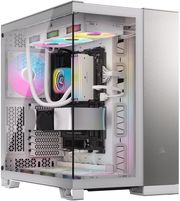 CORSAIR CASE CORSAIR 6500X DUAL CHAMBER TEMPERED GLASS MIDI-TOWER MICRO ATX WHITE/SATIN GRAY ALUMINUM