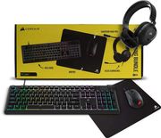 CORSAIR 4-IN-1 GAMING BUNDLE K55 CORE KEYBOARD/ HARPOON PRO MOUSE/ HS35V2 7.1 HEADSET/MM100 MOUSEPA