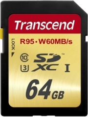 TRANSCEND TRANSCEND TS64GSDU3 64GB SDXC CLASS 10 UHS-I U3 ULTIMATE