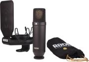 RODE NT1 KIT 1'' CARDIOID CONDENSER MICROPHONE WITH SMR SHOCK MOUNT BLACK