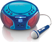 LENCO LENCO SCD-650 PORTABLE FM RADIO WITH CD/MP3/USB/MICROPHONE BLUE