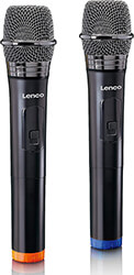 LENCO MCW-020BK DUAL WIRELESS MICROPHONE 65 MM RECEIVER