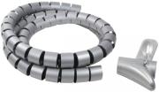 LOGILINK KAB0014 CABLE SPIRAL WRAPPING BAND 1.5M GRAY