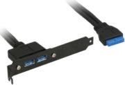INLINE SLOT PLATE WITH 2XUSB3.0 CONNECTIONS TO INTERNAL USB3.0 φωτογραφία