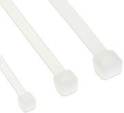 INLINE CABLE TIES LENGTH 300MM WIDTH 4.8MM WHITE 100 PCS