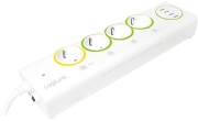 LOGILINK PA0130 LOGISMART OUTLET STRIP WITH 4X USB, METERING AND SWITCH