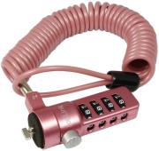 LOGILINK NBS007 HEAVY DUTY SECURITY CABLE WITH 4-DIAL COMBINATION LOCK PINK