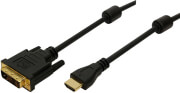 LOGILINK CH0004 HDMI TO DVI-D CABLE GOLD PLATED 2.0M BLACK