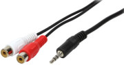 LOGILINK CA1047 AUDIO CABLE 1X 3.5MM MALE TO 2X CINCH FEMALE 0.2M