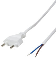 LOGILINK LOGILINK CP138 POWER CORD EURO PLUG (TYP C CEE 7/16) TO OPEN WIRE WITH CRIMP BARRE 1.5M WHITE