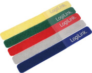 LOGILINK KAB0008 CABLE TIE WITH VELCO 180X20MM 5PCS YELLOW/GREEN/RED/GREY/BLUE