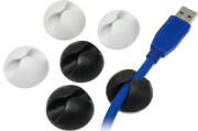 LOGILINK KAB0009 CABLE ORGANIZER CLIP 6PCS BLACK/WHITE
