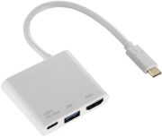 HAMA 135728 3IN1 USB-C MULTIPORT ADAPTER FOR USB 3.1, HDMI AND USB-C (DATA + POWER)