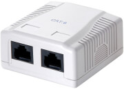 LOGILINK NP0072 CAT.6 WALL OUTLET 2X RJ45 UTP PURE WHITE