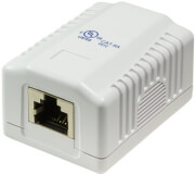 LOGILINK NP0073 OUTLET CAT.6A WALL OUTLET SURFACE BOX 1X RJ45 STP WHITE
