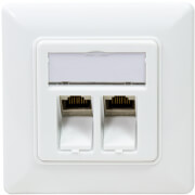 LOGILINK NK4023 KEYSTONE FACE PLATE WITH 2 CAT.6A MODULES WHITE