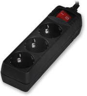 SONORA SONORA PSB301 POWER STRIP WITH 3 SOCKETS ON/OFF SWITCH 1.5M BLACK