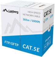 LANBERG LANBERG LAN CABLE CAT.5E 305M SOLID CU CPR + FLUKE PASSED GREY