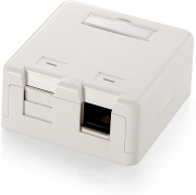EQUIP 125122 SURFACE MOUNTED KEYSTONE BOX FOR 2 KEYSTONE JACKS WHITE