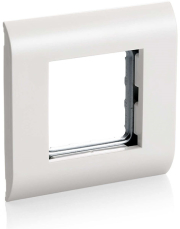 EQUIP 125461 FRENCH FACE PLATE WITH WINDOW 45X45MM PURE WHITE