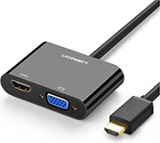 UGREEN HDMI TO VGA/HDMI CONVERTER W AUDIO CM101 BLACK 40744
