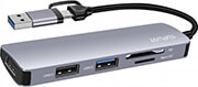 4SMARTS 5IN1 UNIVERSAL MULITPORT USB HUB SPACE GREY φωτογραφία