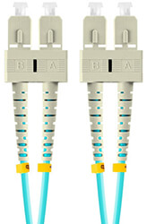 LANBERG LANBERG FIBER OPTIC PATCHCORD MM SC/UPC-SC/UPC DUPLEX LSZH OM3 50/125 3.0MM 1M AQUA