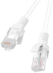 LANBERG PATCHCORD CAT.6 1.5M WHITE FLUKE PASSED 10-PACK