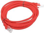 LANBERG PATCHCORD CAT.6 3M RED FLUKE PASSED 10-PACK
