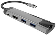 NATEC NATEC NMP-1985 FOWLER GO 2X USB 3.0 HUB HDMI 4K USB-C PD RJ45 USB-C MULTIPORT ADAPTER 5 IN 1