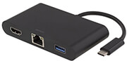 DELTACO DELTACO USBC-1267 USB-C DOCKING STATION HDMI RJ45 1XUSB A USB-C PD BLACK