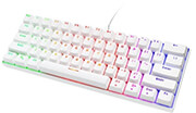 DELTACO DELTACO GAM-075-W-US GAMING ΠΛΗΚΤΡΟΛΟΓΙΟ ΜΗΧΑΝΙΚΟ MINI ΕΝΣΥΡΜΑΤΟ RGB US LAYOUT RED SWITCHES ΛΕΥΚΟ