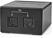 NEDIS NEDIS ASWI2512BK DIGITAL AUDIO SWITCH 2-WAY CONNECTION INPUT: DC POWER / 2X TOSLINK BLACK