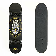 FISH SKATEBOARDS SKATEBOARD 31'' BLACK HEART CHINESE MAPLE