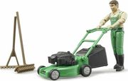 BRUDER BWORLD GARDENER WITH LAWNMOWER