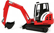 BRUDER SCHAEFF HR16 MINI EXCAVATOR (RED/BLACK)