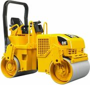 BRUDER CAT TANDEM VIBRATION ROLLER (YELLOW/BLACK)