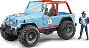 BRUDER BRUDER JEEP CROSS COUNTRY RACER WITH RACING DRIVER (BLUE)