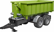 BRUDER BRUDER HOOK LIFT TRAILER FOR TRACTORS (GREEN/BLACK)